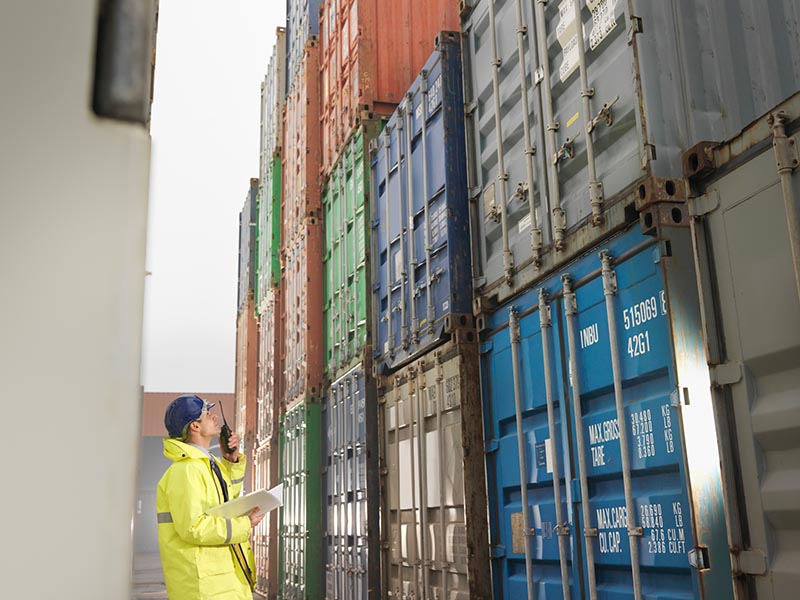 international customs port containers
