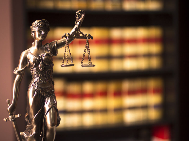 goddess of justices statue at law firm