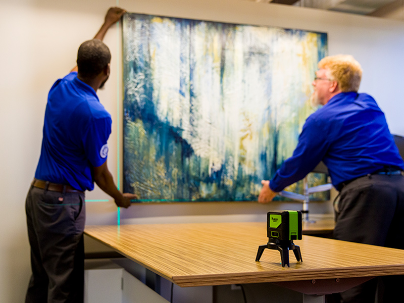 Office artwork install