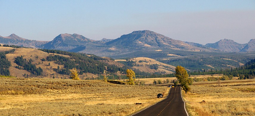 open road with mountains