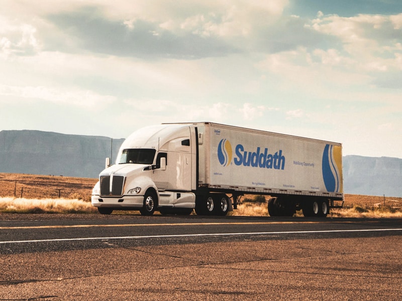 suddath moving truck on highway