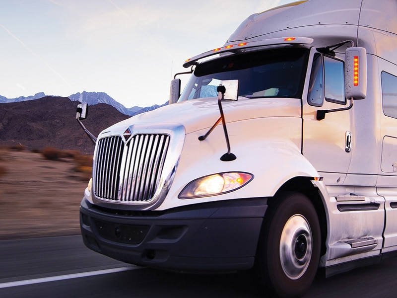 carrier driving on highway